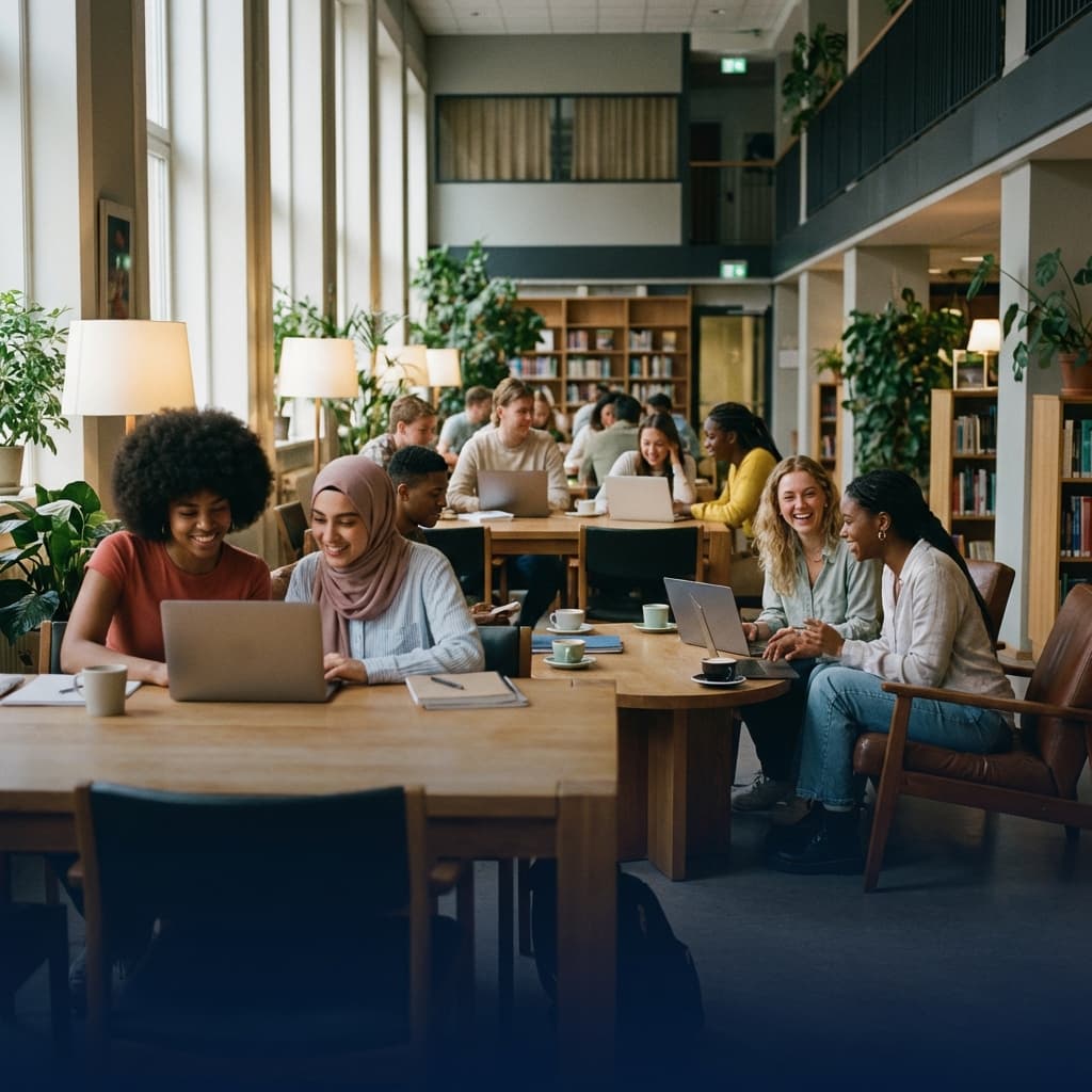 Students learning online